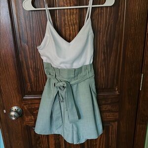 Pink Lily White and Green Dress